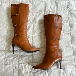 Vintage Ralph Lauren Brown Leather Boots / Size 8